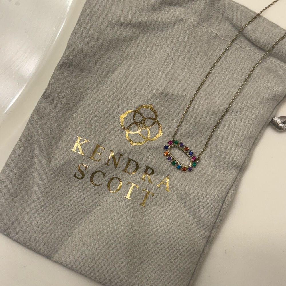 Kendra Scott Gold Elisa Open Frame Necklace